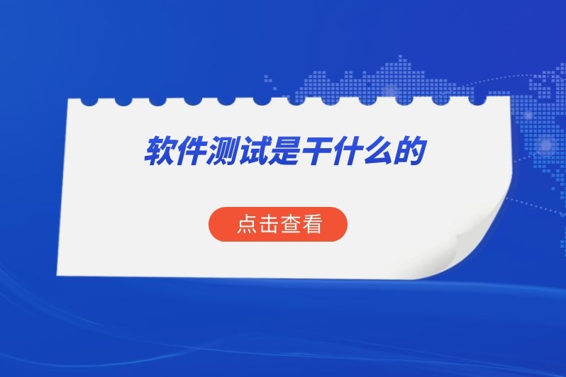 软件测试是干什么的