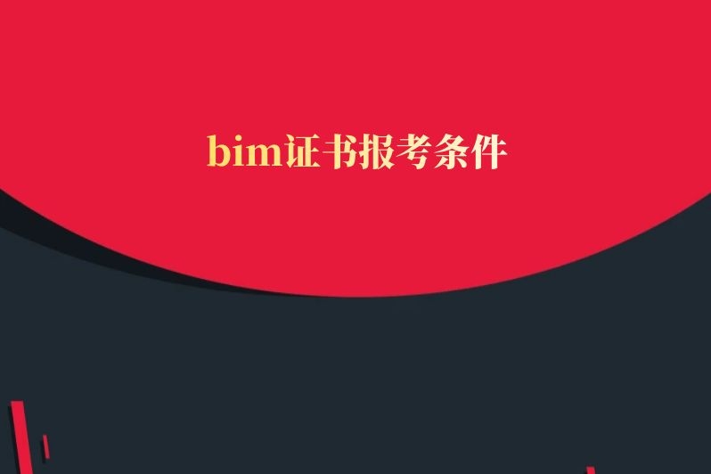 bim证书报考条件