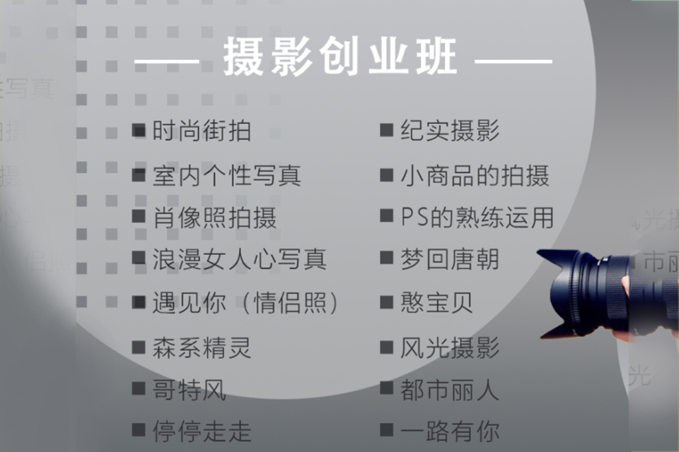 贵阳摄影创业班
